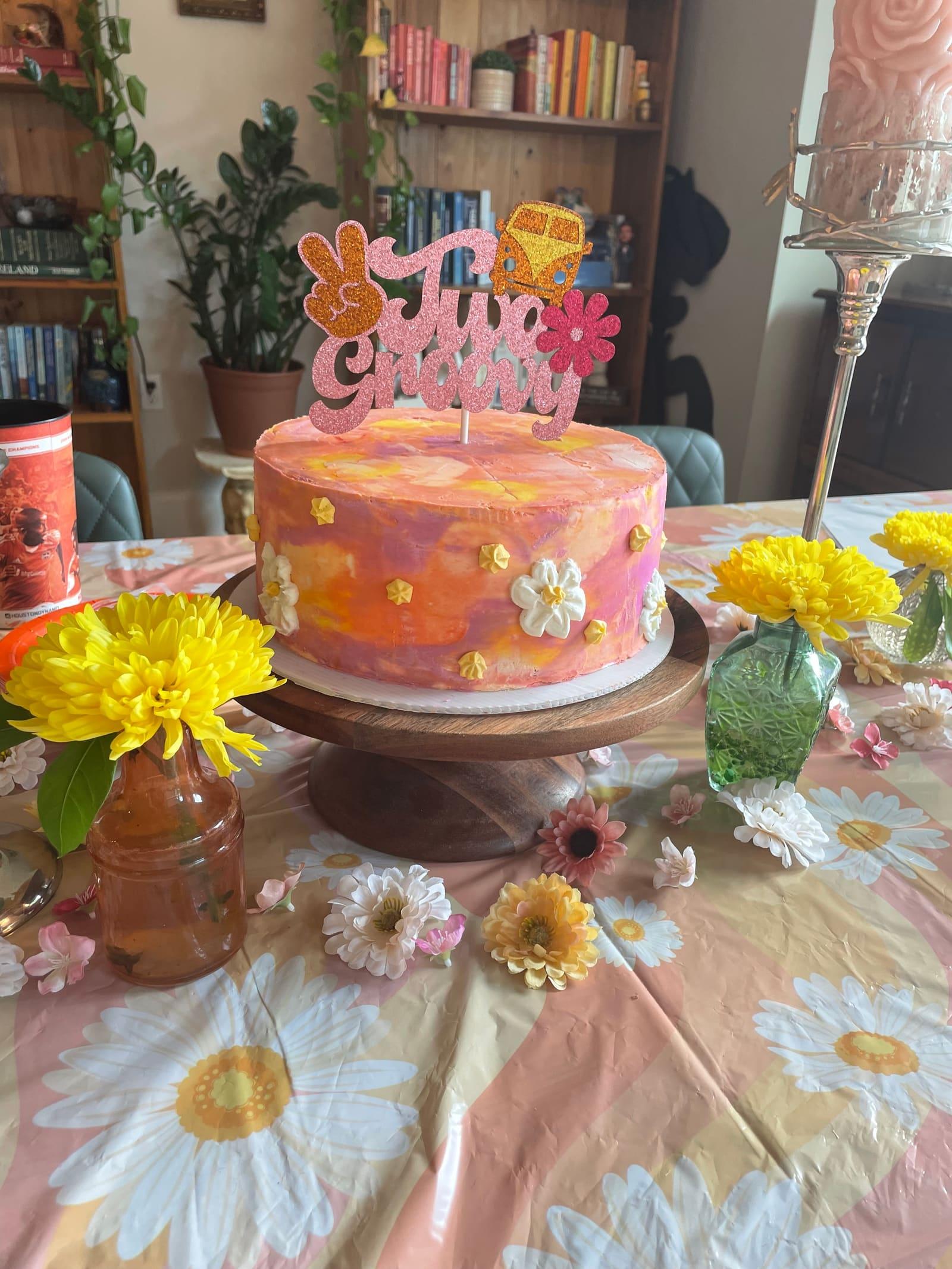 Birthday Cake - Just Groovy