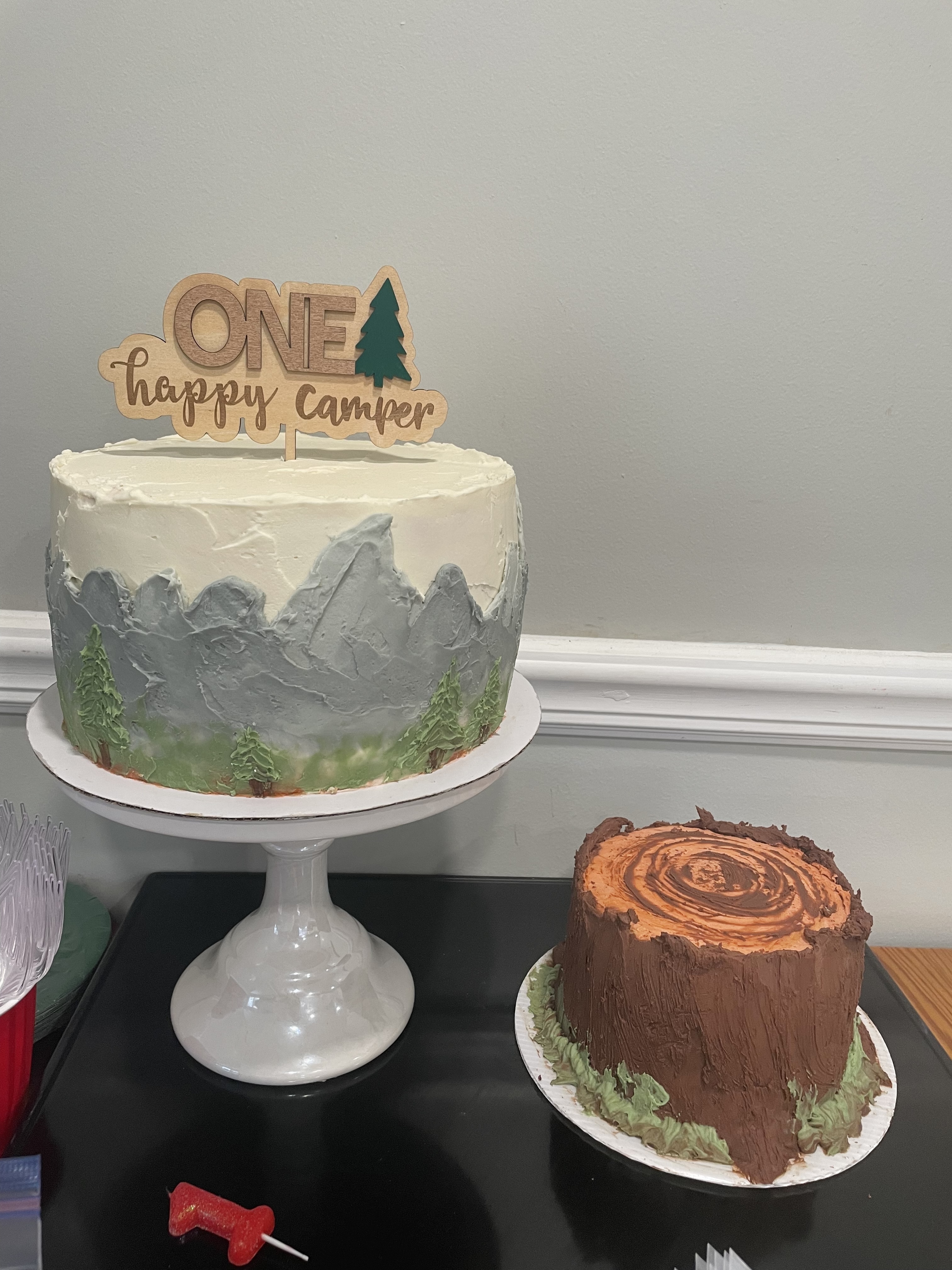 Happy Camper birthday cake