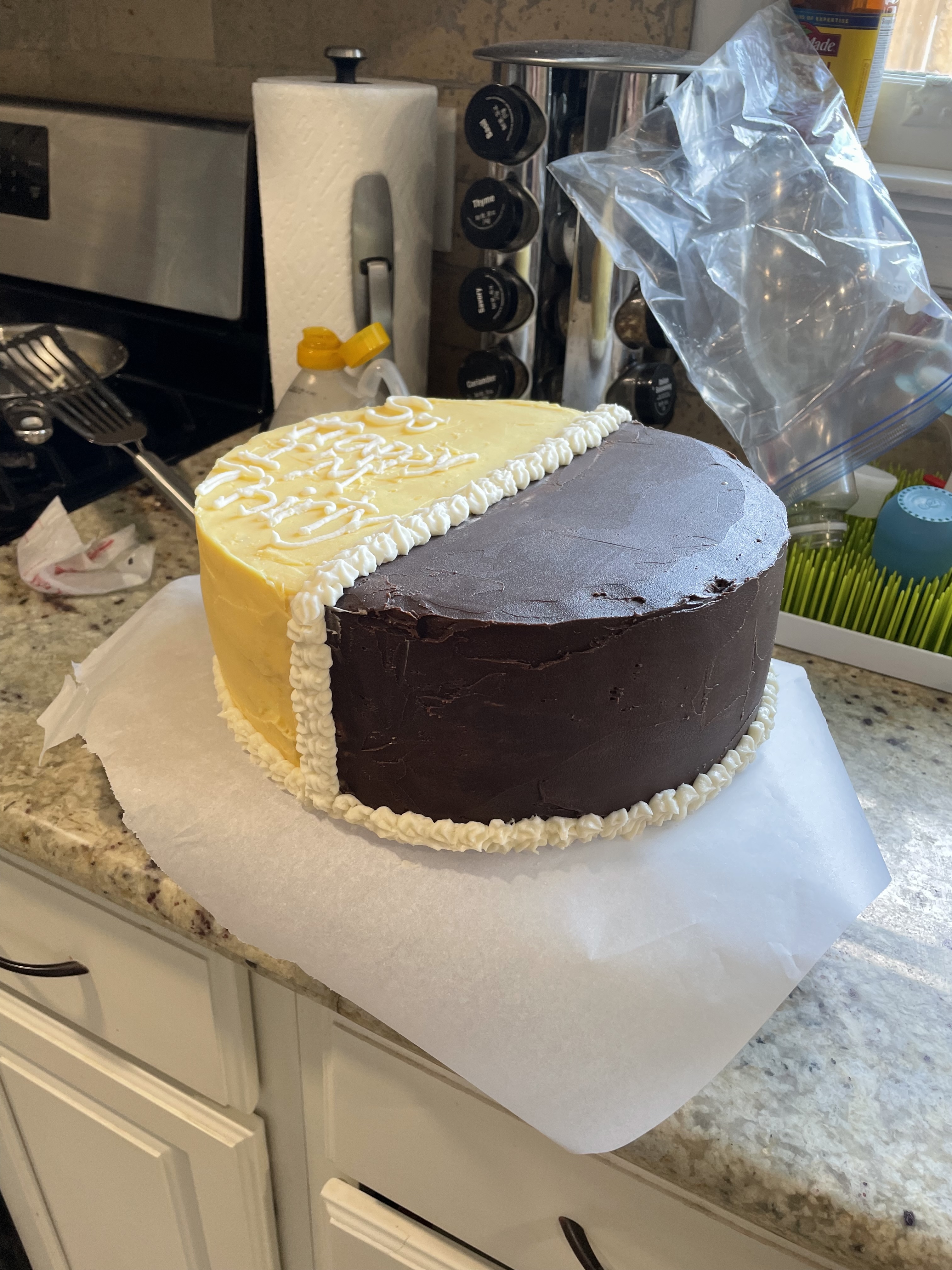 Doberge Cake (Lemon & Chocolate)